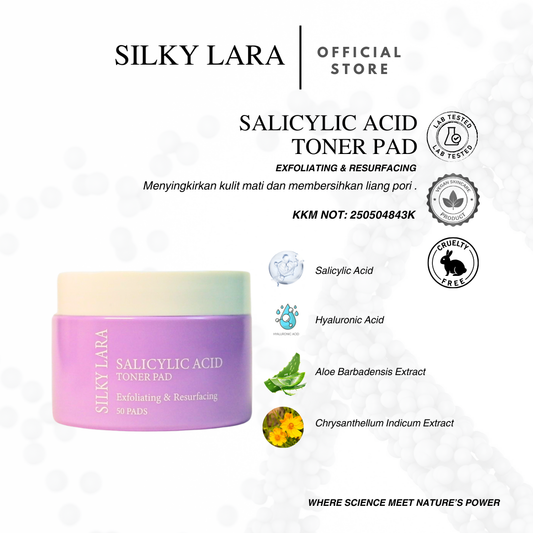 Silky Lara Salicylic Acid Toner Pad Exfoliating & Resurfacing