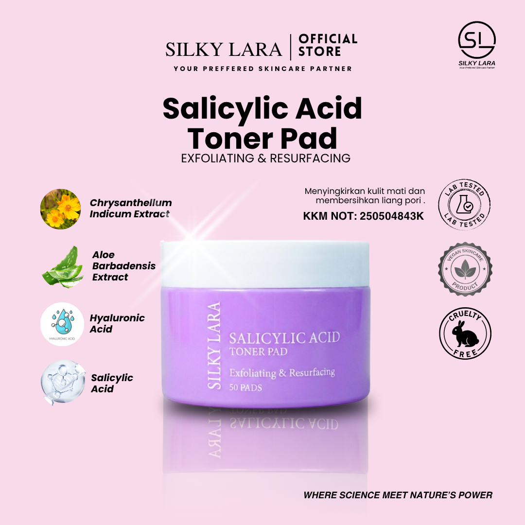 Silky Lara Salicylic Acid Toner Pad Exfoliating & Resurfacing