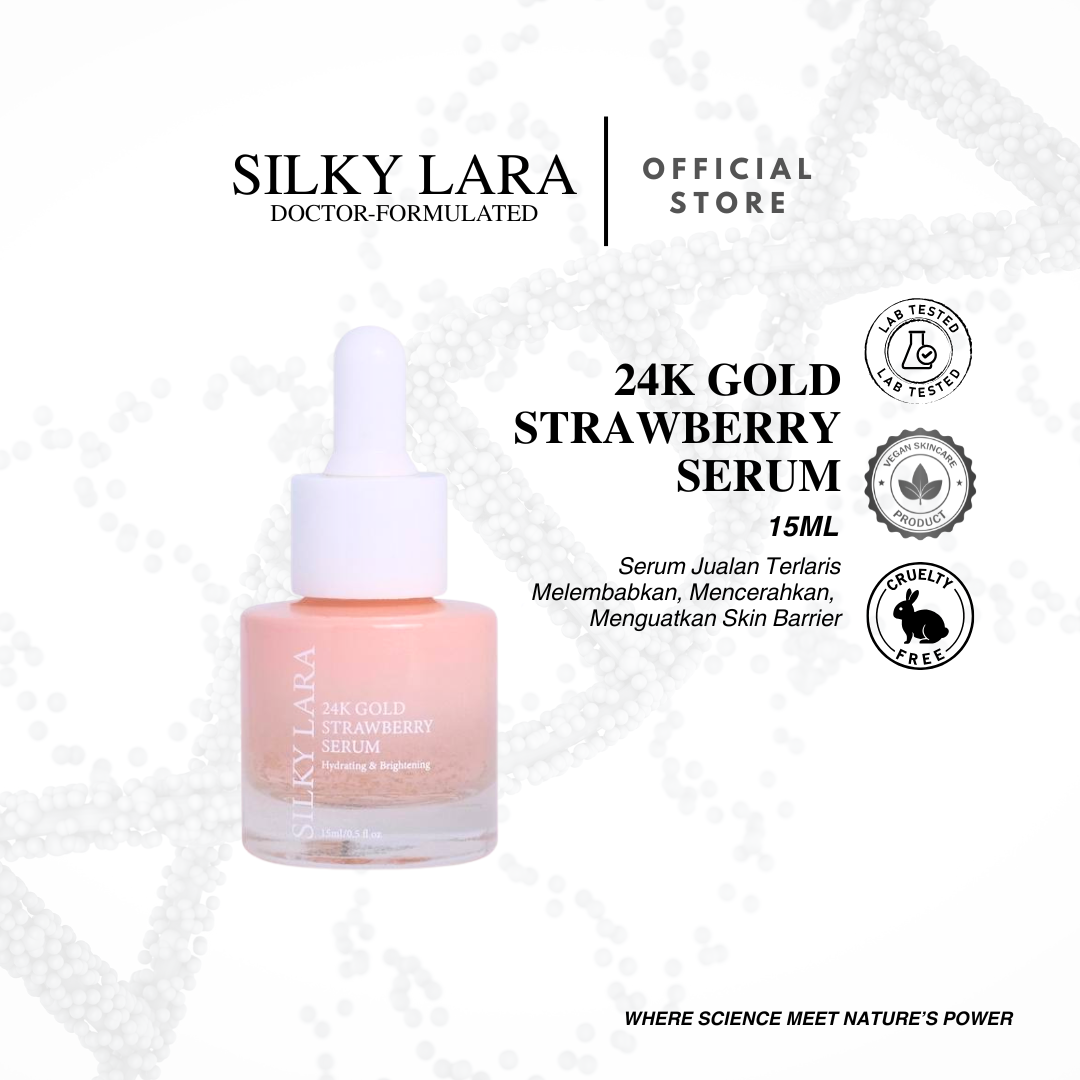 Pre Order Silky Lara Face Serum Strawberry (Niacinamide Hyaluronic)