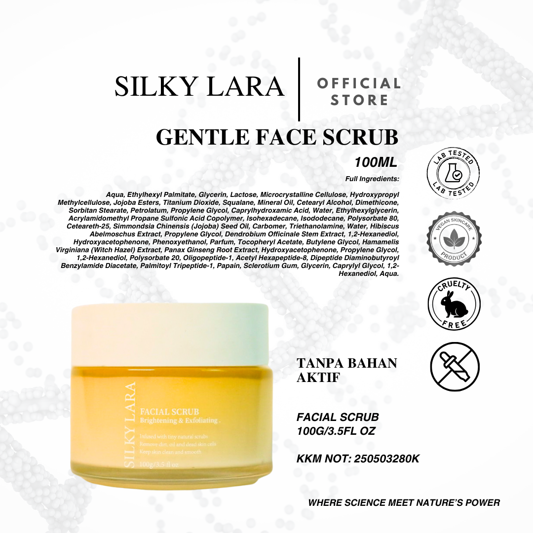 SILKY LARA COMBO G : EXFOLIATOR COMBO : MOISTURIZER ,FACIAL SCRUB & TONER PAD