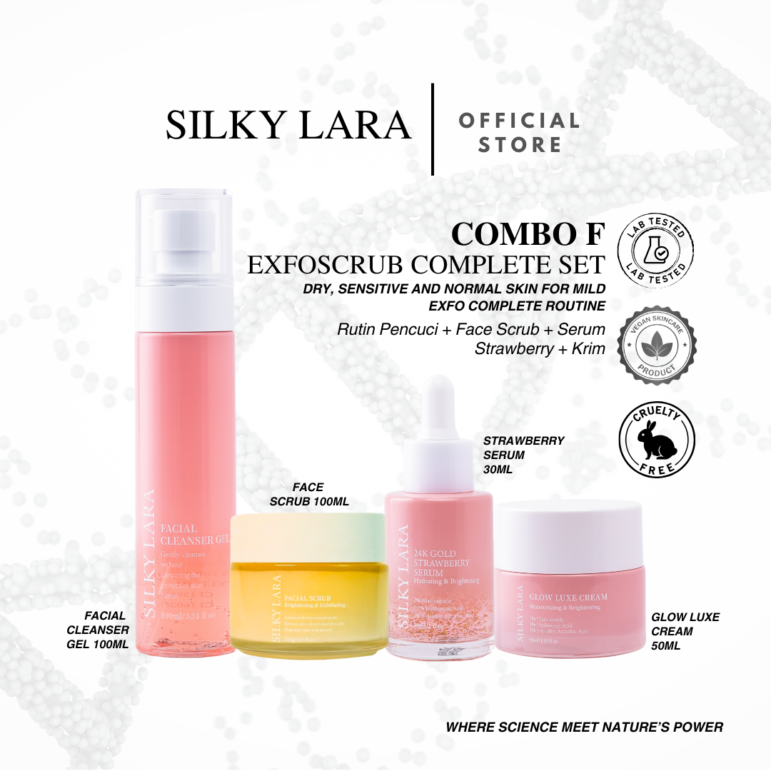 SILKY LARA COMBO F : DOUBLEEXFO COMPLETE SET( RUTIN PENJAGAAN LENGKAP TERMASUK EXFOLIATOR)