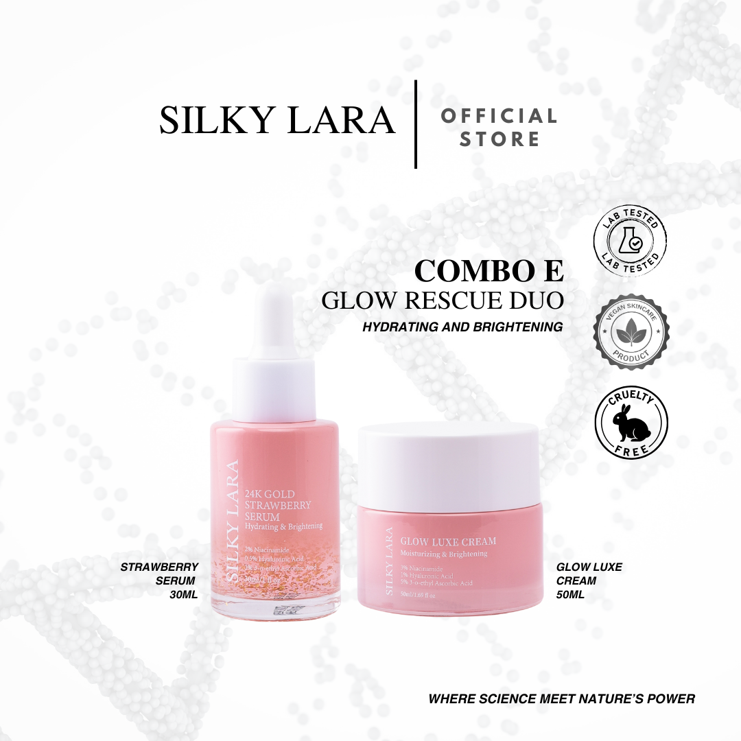 COMBO E: DUO PENJAGAAN KULIT MELEMBAP & MENCERAHKAN (SERUM MUKA 30ML, GLOW LUXE CREAM 50ML)