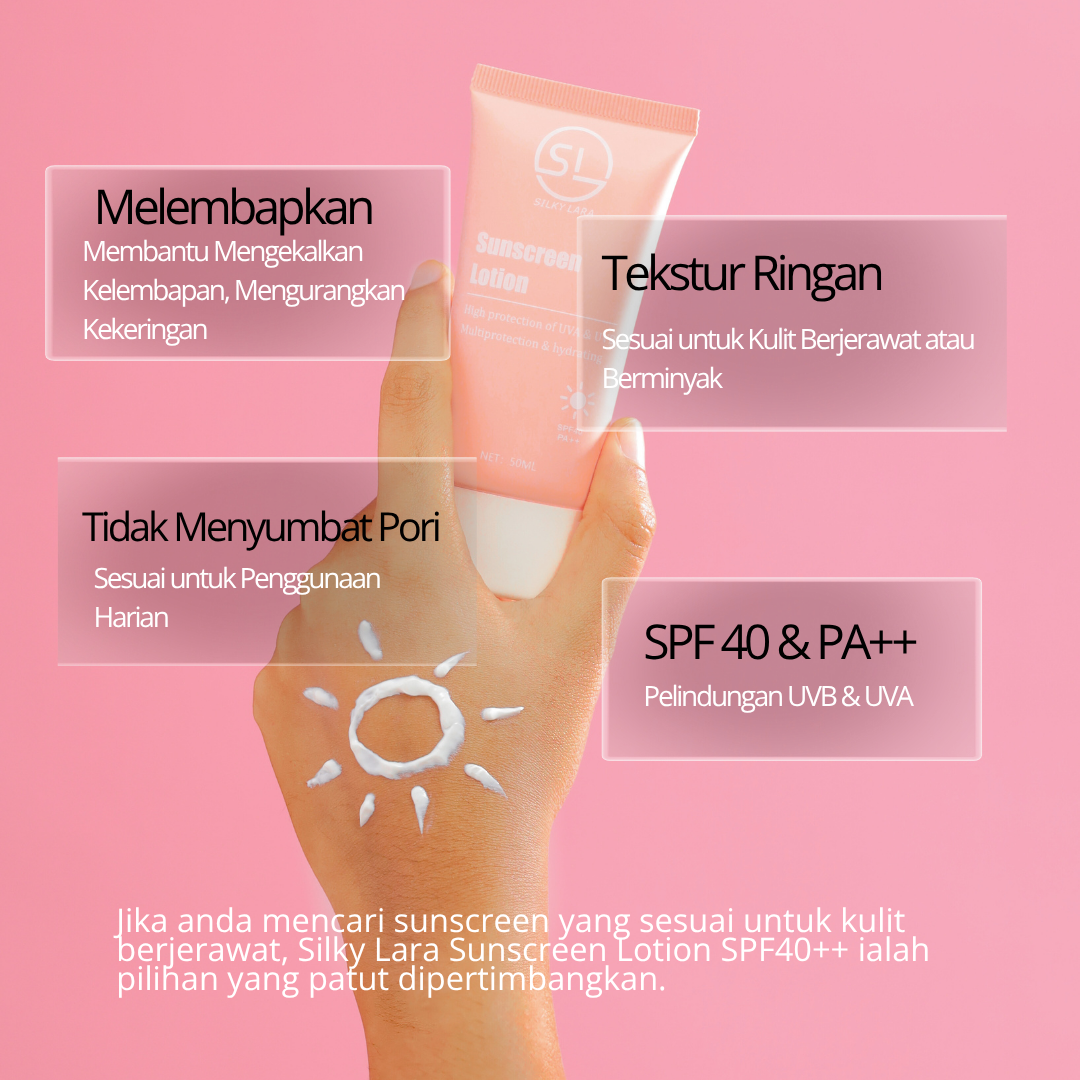 Silky Lara Sunscreen SPF40++ 50ML (Skincare)
