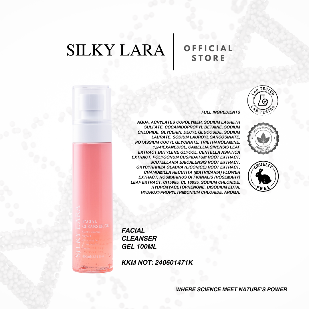 SILKY LARA COMBO B : MELEMBABKAN , MENCERAHKAN ,BAIK PULIH KULIT MUKA . MEMUDARKAN BEKAS JERAWAT DAN JERAGAT.
