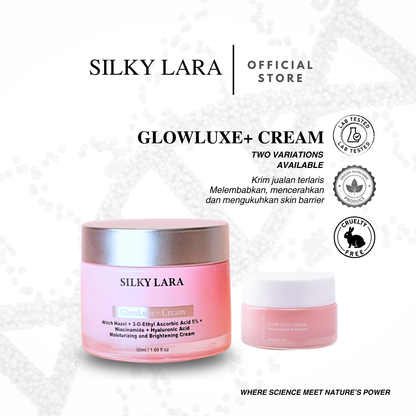 Silky Lara Glow Luxe Krim Pelembap Ringan &Mencerahankan Kulit Muka .