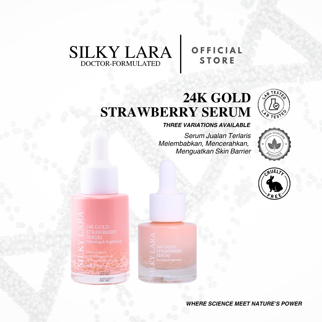 Pre Order Silky Lara Face Serum Strawberry (Niacinamide Hyaluronic)