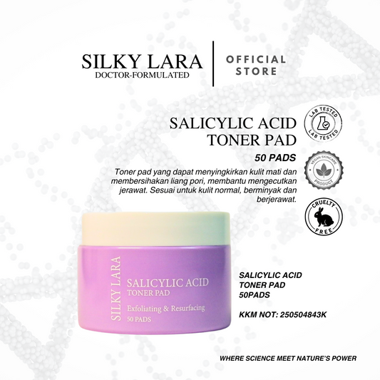 Silky Lara Salicylic Acid  Toner Pad 50 pads. ( Exfoliating & Resurfacing )