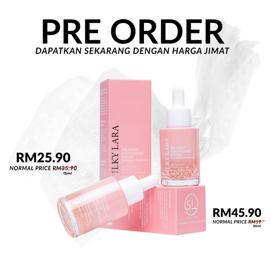 Pre Order Silky Lara Face Serum Strawberry (Niacinamide Hyaluronic)
