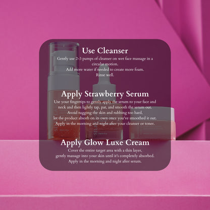 PRE ORDER SET TRAVEL/SET MINI (PENCUCI MUKA 30ML,SERUM MUKA 15ML, GLOW LUXE CREAM 20ML)
