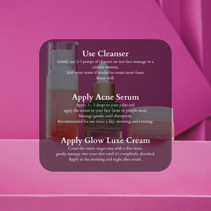 PRE ORDER SET TRAVEL/SET MINI (PENCUCI MUKA 30ML,SERUM MUKA 15ML, GLOW LUXE CREAM 20ML)