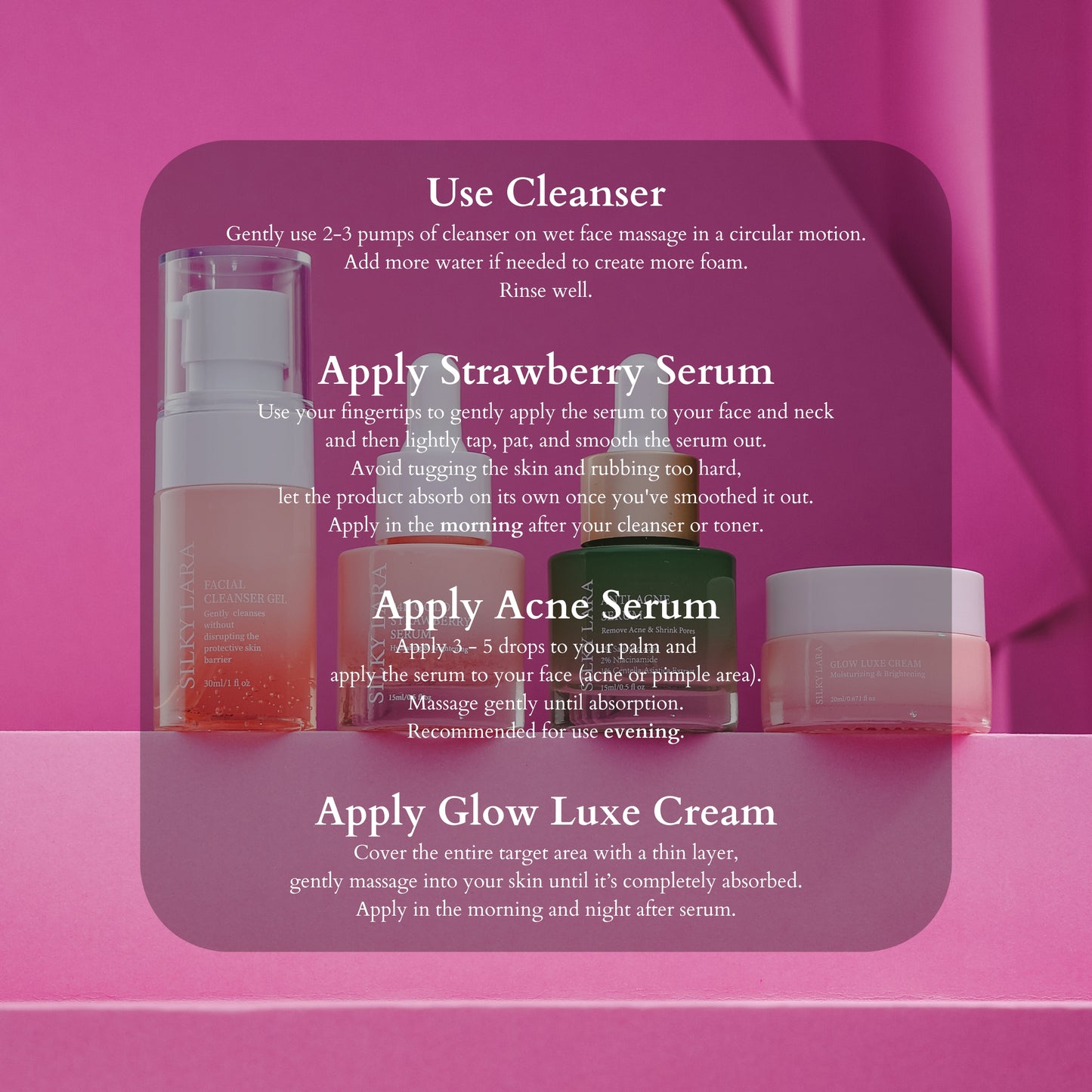 PRE ORDER SET TRAVEL/SET MINI (PENCUCI MUKA 30ML,SERUM MUKA 15ML, GLOW LUXE CREAM 20ML)