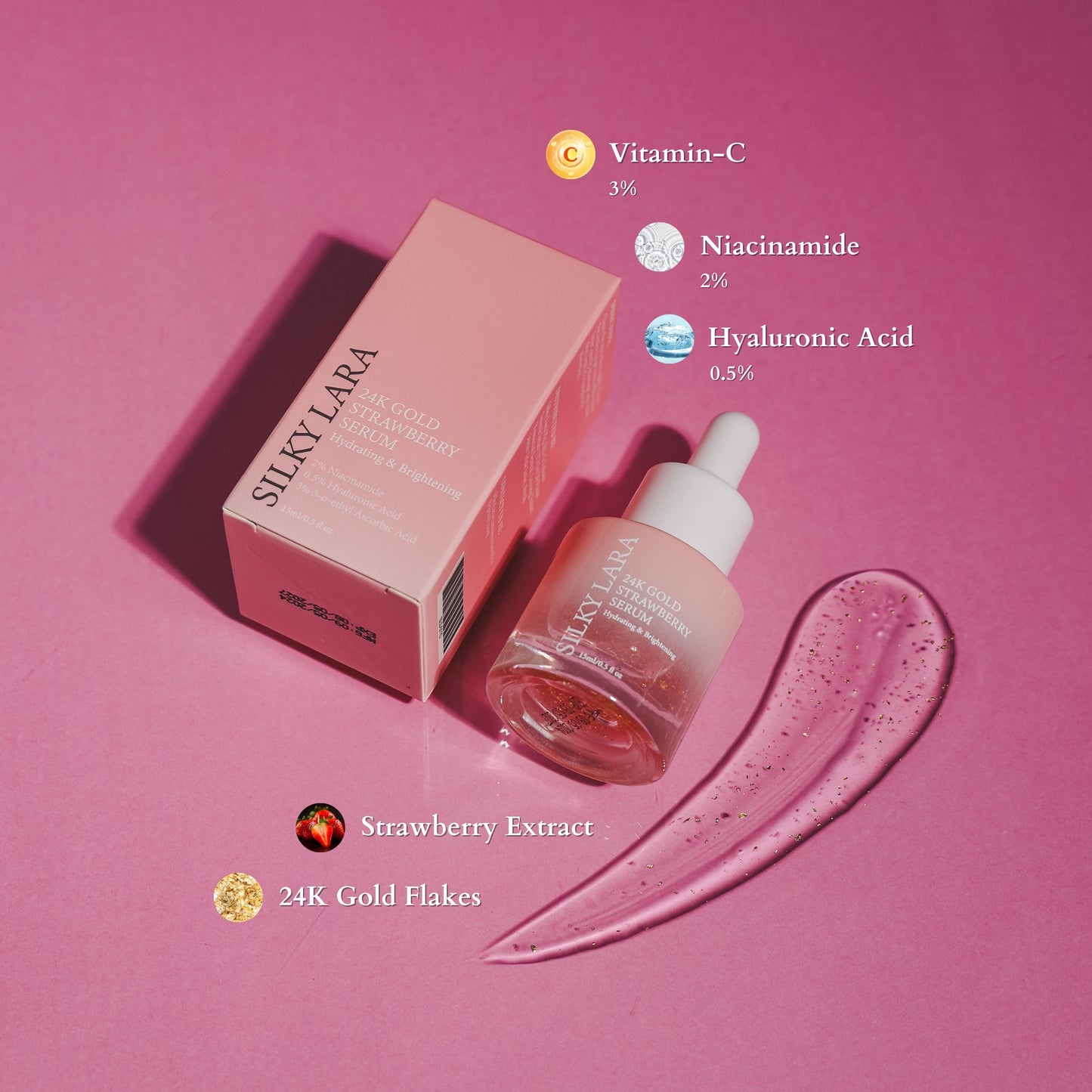 L002 Silky Lara 24K Strawberry Serum