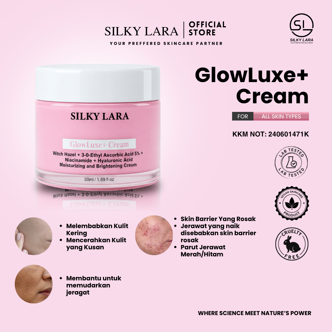 Silky Lara Glow Luxe Krim  Melembabkan & Mencerahkan