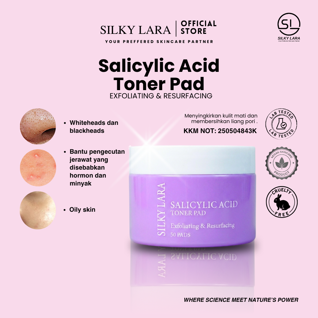 Silky Lara Salicylic Acid Toner Pad Exfoliating & Resurfacing