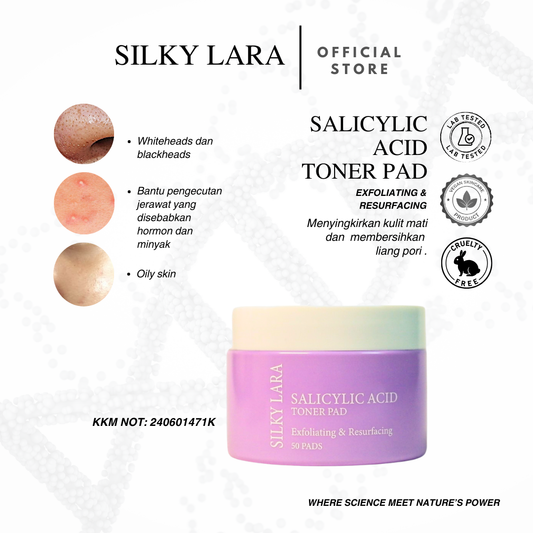 Silky Lara Salicylic Acid Toner Pad Exfoliating & Resurfacing
