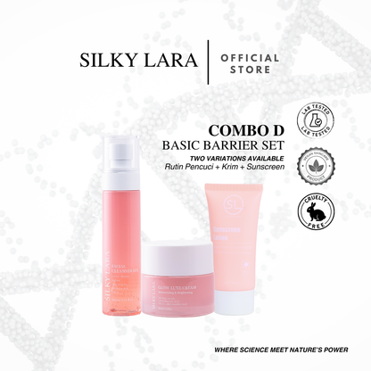 SILKY LARA COMBO D : MELEMBABKAN DAN MENCERAHKAN KULIT MUKA (MELINDUNGI KULIT MUKA DARI JERAGAT & BINTIK HITAM )