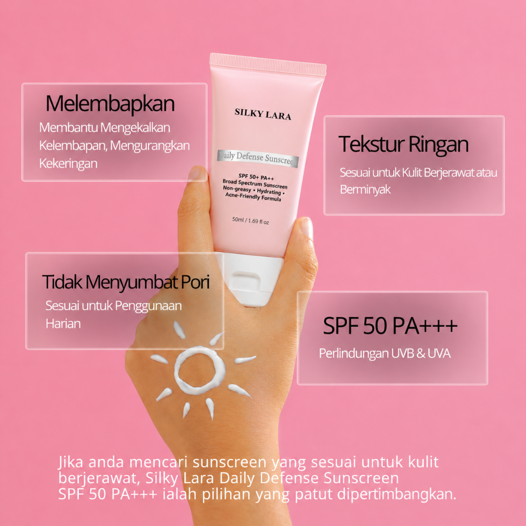Silky Lara Sunscreen SPF40++ 50ML (Skincare)