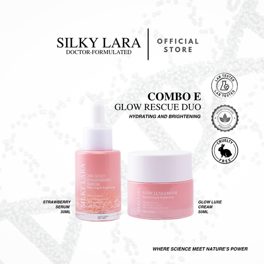 COMBO E:  DUO PENJAGAAN KULIT MELEMBAP & MENCERAHKAN  (SERUM MUKA 30ML, GLOW LUXE CREAM 50ML)