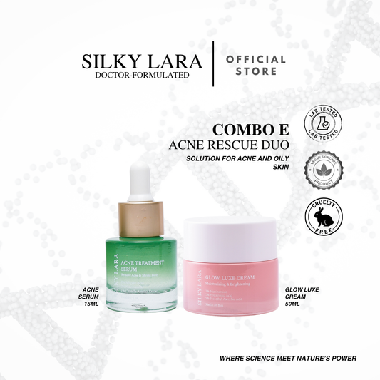 COMBO E:  DUO PENJAGAAN KULIT MELEMBAP & MENCERAHKAN  (SERUM MUKA 30ML, GLOW LUXE CREAM 50ML)