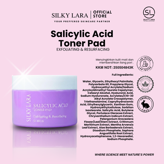 Silky Lara Salicylic Acid Toner Pad Exfoliating & Resurfacing