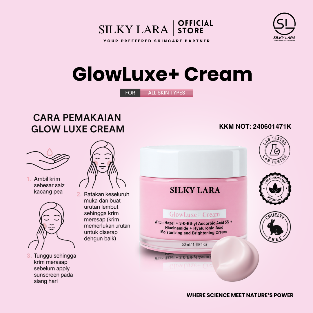 Silky Lara Glow Luxe Krim  Melembabkan & Mencerahkan