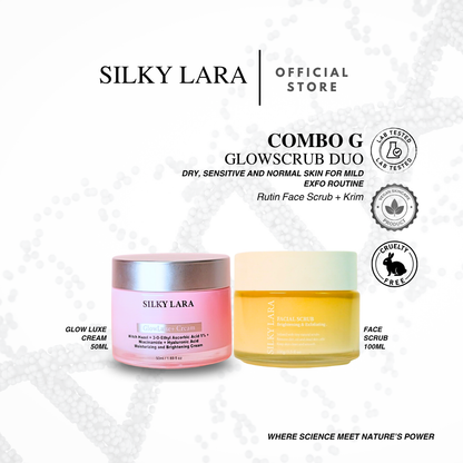SILKY LARA COMBO G : EXFOLIATOR COMBO : MOISTURIZER ,FACIAL SCRUB & TONER PAD