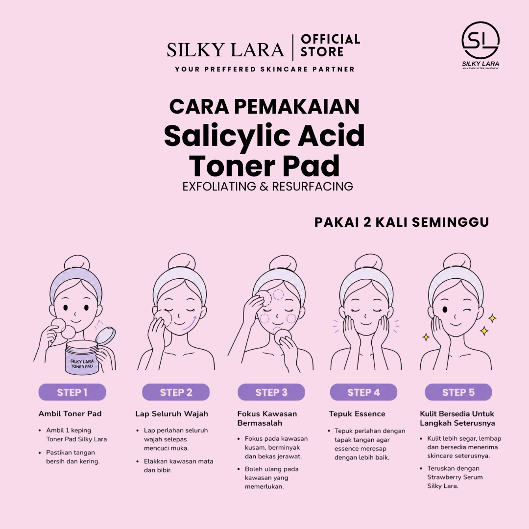 Silky Lara Salicylic Acid Toner Pad Exfoliating & Resurfacing
