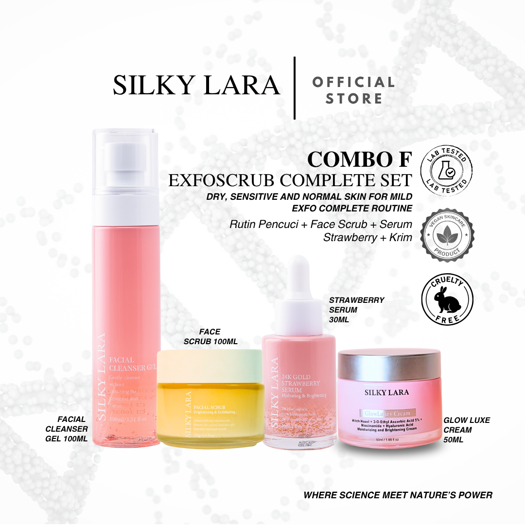 SILKY LARA COMBO F : DOUBLEEXFO COMPLETE SET( RUTIN PENJAGAAN LENGKAP TERMASUK EXFOLIATOR)