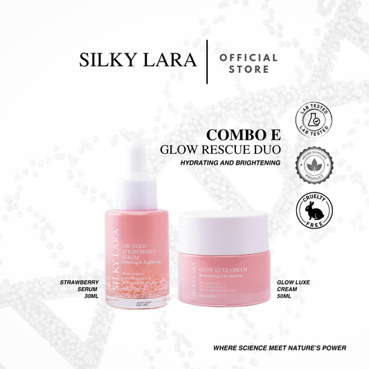 COMBO E:  DUO PENJAGAAN KULIT MELEMBAP & MENCERAHKAN  (SERUM MUKA 30ML, GLOW LUXE CREAM 50ML)