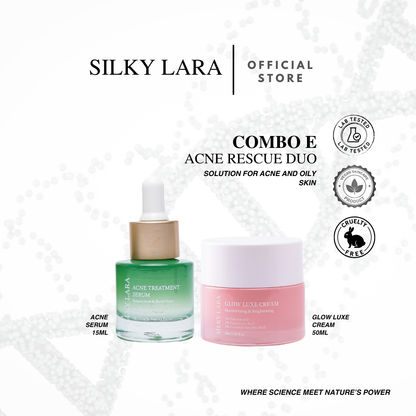 COMBO E:  DUO PENJAGAAN KULIT MELEMBAP & MENCERAHKAN  (SERUM MUKA 30ML, GLOW LUXE CREAM 50ML)