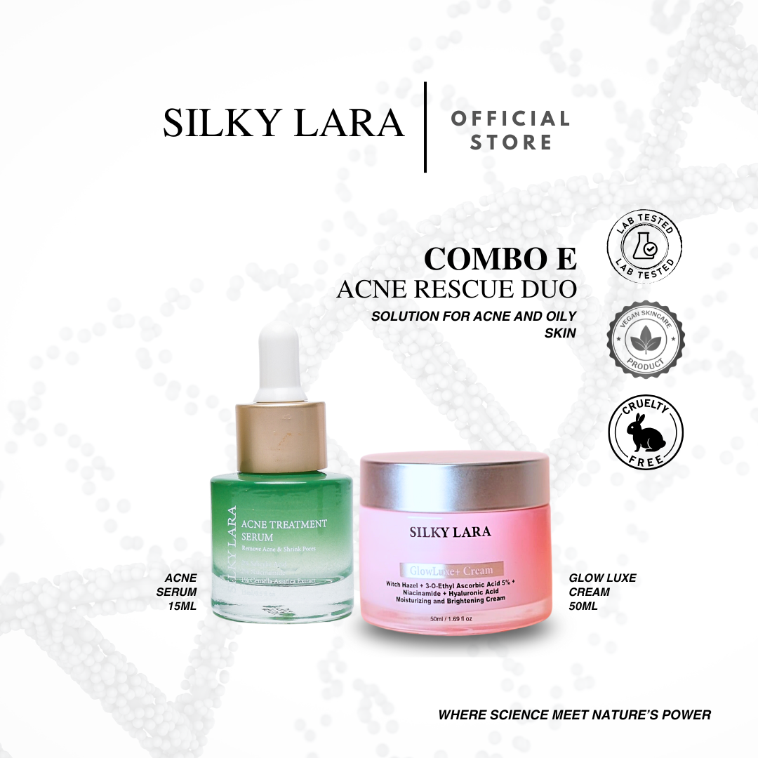 COMBO E:  DUO PENJAGAAN KULIT MELEMBAP & MENCERAHKAN  (SERUM MUKA 30ML, GLOW LUXE CREAM 50ML)