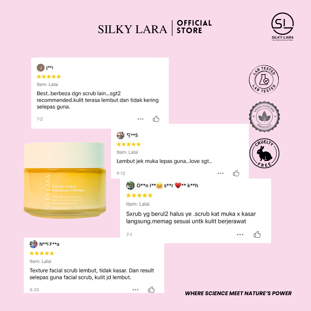Silky Lara Facial Scrub Exfoliating & Brightening