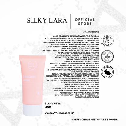 Silky Lara Sunscreen SPF40++ 50ML (Skincare)