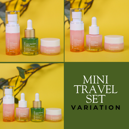 PRE ORDER SET TRAVEL/SET MINI (PENCUCI MUKA 30ML,SERUM MUKA 15ML, GLOW LUXE CREAM 20ML)