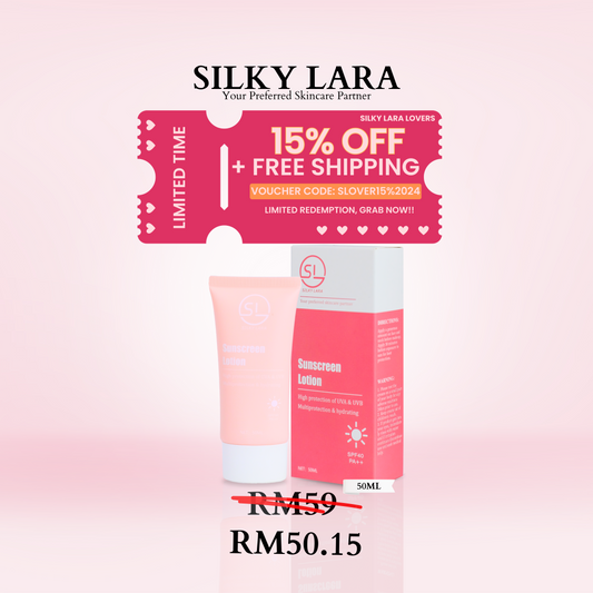 Silky Lara Sunscreen Lotion SPF40++ 50ML