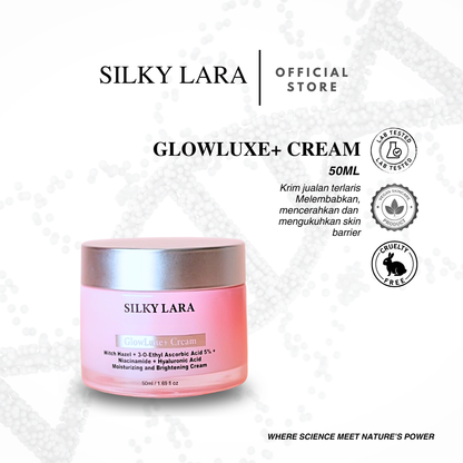 Silky Lara Glow Luxe Krim Pelembap Ringan &Mencerahankan Kulit Muka .