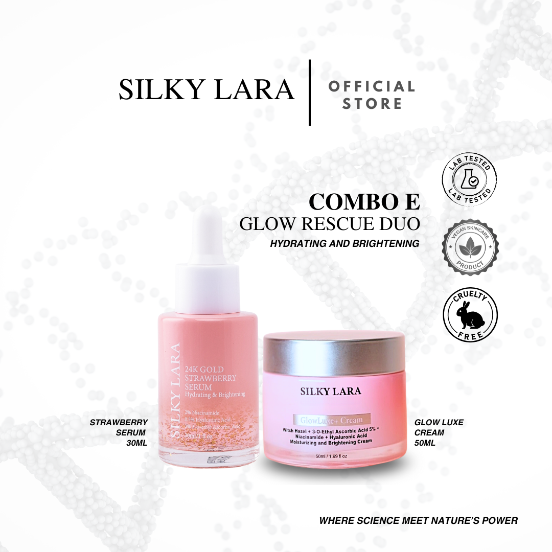 COMBO E:  DUO PENJAGAAN KULIT MELEMBAP & MENCERAHKAN  (SERUM MUKA 30ML, GLOW LUXE CREAM 50ML)